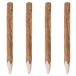 vidaXL Poteaux pointus de clôture 4 Pièces Bois de noisetier 90 cm