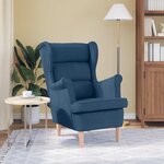 vidaXL Fauteuil bleu 74x84x100 cm tissu