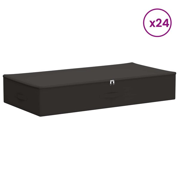 vidaXL Boîte de rangement 24 Pièces Anthracite 100 x 50 x 18 cm