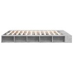 vidaXL Cadre de lit gris béton 200x200 cm bois d'ingénierie