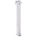 vidaXL Colonne à eau de jardin 100 cm acier inoxydable carré