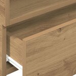 vidaXL Table de chevet murale chêne artisanal 45x26x28 5 cm