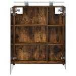 vidaXL Armoire Miroir de Salle de Bain Chêne fumé 60 x 14 5 x 70 cm