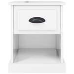 vidaXL Table de chevet blanc brillant 39x39x47 5 cm Bois d’ingénierie