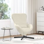 Fauteuil œuf vidaXL Velours Crème