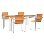 vidaXL Ensemble de salle à manger pour jardin 5 Pièces