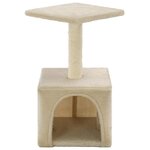 vidaXL Arbre à chat avec griffoirs en sisal 55 cm Beige