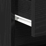 vidaXL Cabinet de chevet avec tiroir Chêne noir 45 x 34 x 44.5 cm