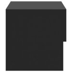 vidaXL Table de chevet murale Noir