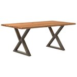 vidaXL Table à manger marron clair bois de chêne massif rectangulaire