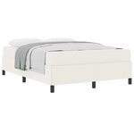 vidaXL Cadre de lit avec matelas Crème 140 x 200 cm tissu