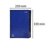 Trieur Rigide Economique Ordonator 32 Compartiments Numériques - 24x34cm - Bleu - X 6 - Exacompta