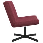 vidaXL Chaise Pivotante Rouge vin Tissu polyester avec base en métal
