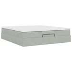VidaXL Cadre de lit ottoman avec matelas gris clair 180x200 cm velours