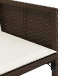 vidaXL Ensemble à manger de jardin avec coussins 15 Pièces marron rotin