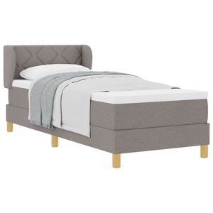 Lit Box Spring vidaXL avec matelas taupe 80x200 cm tissu
