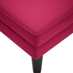 vidaXL Fauteuil long avec coussin et accoudoir droit rouge bordeaux