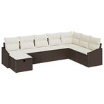 vidaXL Ensemble de canapé de jardin 8 Pièces Marron 55 x 62 x 69 cm