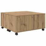 vidaXL Table basse Chêne artisanal 75 x 75 x 38 cm Bois d'ingénierie