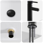 vidaXL Lavabo de salle de bains Noir Mat 40 5 x 30 5 x 13 cm métal