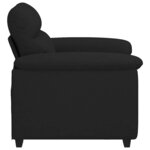 vidaXL Fauteuil noir 60 cm tissu
