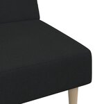 vidaXL Canapé-lit à 2 places noir tissu