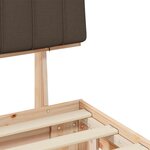 vidaXL Cadre de lit avec tête de lit rembourrée Taupe 140 x 190 cm