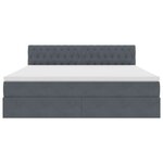 vidaXL Lit avec rangement et LED Gris foncé 160 x 200 cm Velours