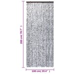 vidaXL Rideau anti-mouches marron et beige 100x200 cm chenille