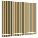 vidaXL Tissu de remplacement pour auvent pour cadre de 4x3 m Vert et Jaune