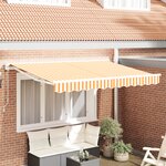 vidaXL Tissu de remplacement pour store pour cadre de 3.5x2 m Jaune et blanc