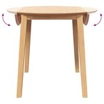 vidaXL Table à manger naturel bois massif et caoutchouc