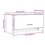 vidaXL Armoire en chêne artisanal 70x32 5x35 cm bois d'ingénierie