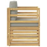vidaXL Canapé d’extérieur Polyester Blanc et gris clair