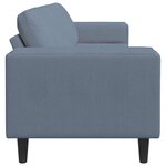 vidaXL Sofa en tissu avec coussin Bleu 208 cm Tissu en velours côtelé