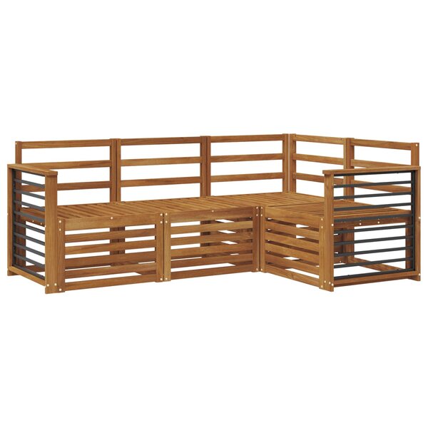 vidaXL Ensemble de canapés d'extérieur 4 pc Naturel Polyester