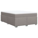 vidaXL Sommier à lattes de lit avec matelas Taupe 140x190 cm Tissu
