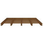vidaXL Lit de palette sans matelas marron miel 140x190 cm bois massif