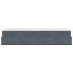 vidaXL Cadre de lit avec matelas Gris foncé 90 x 200 cm Velours