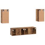 vidaXL Ensemble meuble TV 4 Pièces Bois ancien 30.5 x 30 x 60 cm