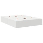 vidaXL Cadre de lit de rangement Blanc 135x190 cm
