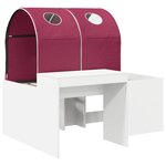 vidaXL Lit avec Tunnel 4 Pièces Chêne Artisanal et Rouge