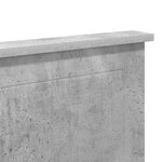 vidaXL Tête de lit Gris béton 140 cm Bois d'ingénierie