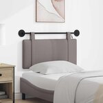 vidaXL Tête de lit suspendue Taupe Tissu