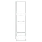 vidaXL Support pour plantes 4 niveaux 43x22x76 cm Blanc Métal