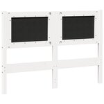 vidaXL Tête de lit Autre Blanc 135 cm Bois massif en pin
