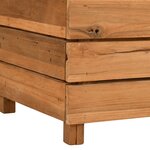 vidaXL Lit surélevé 100x40x72 cm bois de teck recyclé et acier