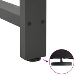vidaXL Pieds de table basse Anthracite 2 pièces 60 x (30-31) cm Acier