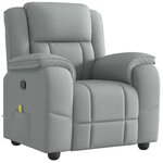 vidaXL Fauteuil de massage inclinable Gris clair Tissu