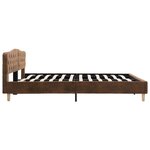 vidaXL Cadre de lit Marron Similicuir daim 180x200 cm